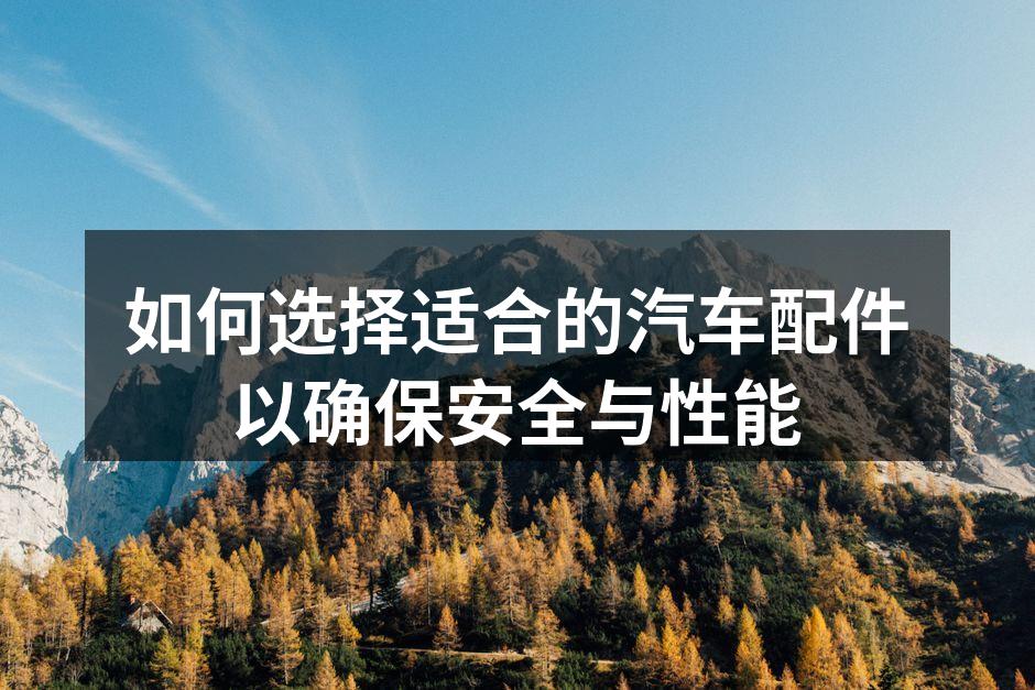 专业的汽车配件展示